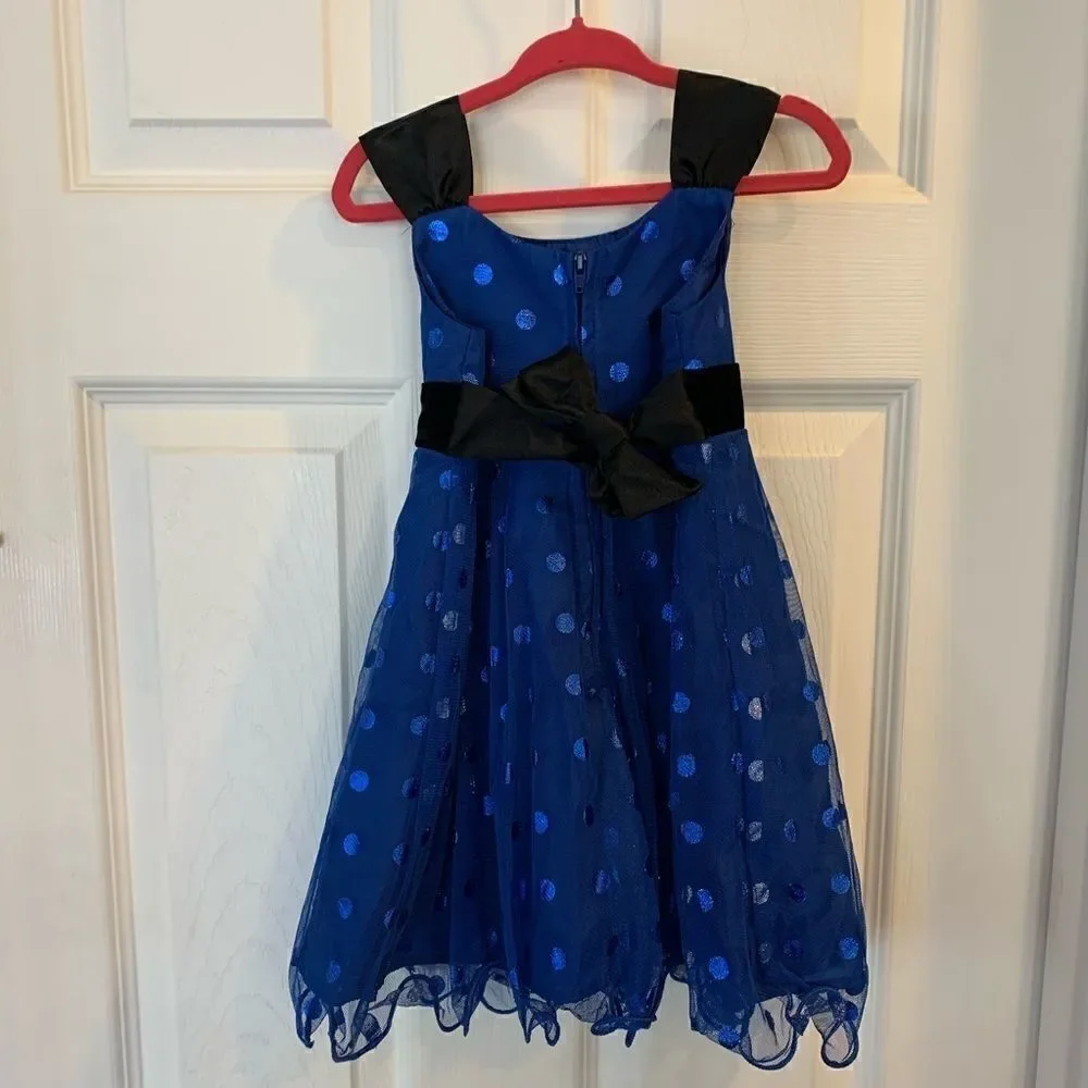 Jessica Ann Blue and Black Party Dress Size 2t